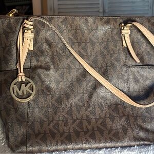 Michael Kors Dark Brown Signature Shoulder Bag